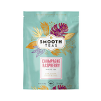 Packaging of Smooth Teas Champagne Raspberry White Tea on a white background