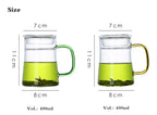 Heat-Resistant Glass Teacup with Filter