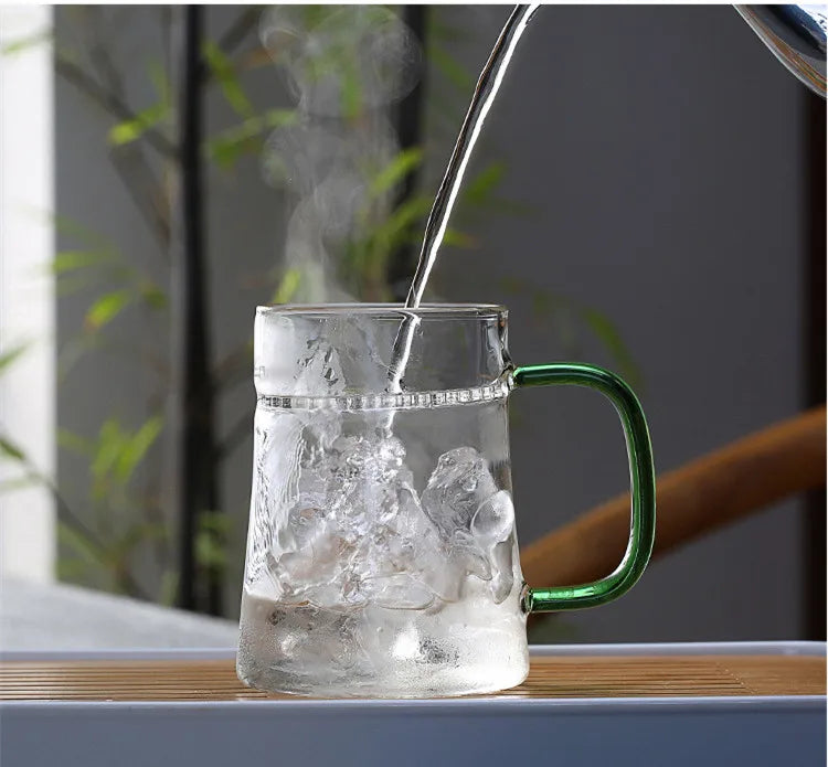 Heat-Resistant Glass Teacup with Filter