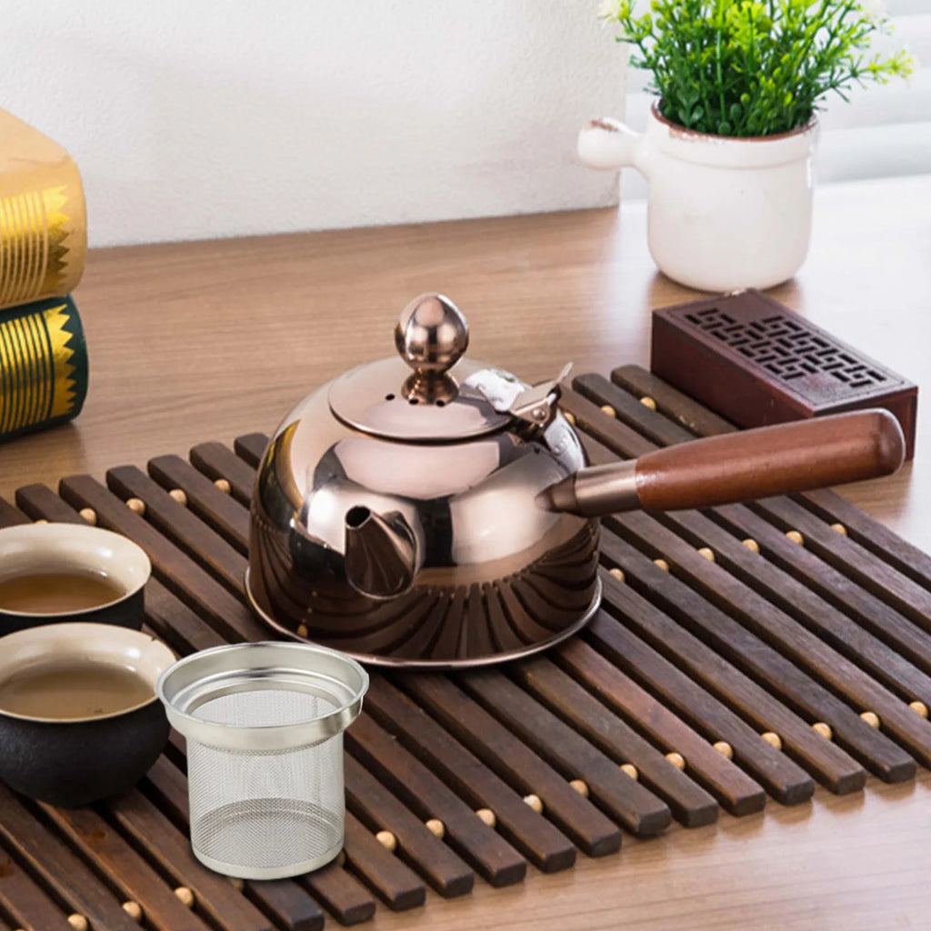 Stainless Steel Gongfu Tea Kettle With Induction Cooker Flat Bottom Pot