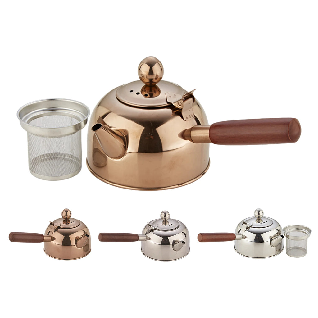 Stainless Steel Gongfu Tea Kettle With Induction Cooker Flat Bottom Pot