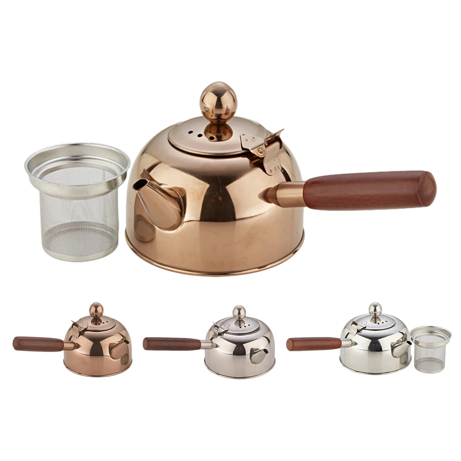 Stainless Steel Gongfu Tea Kettle With Induction Cooker Flat Bottom Pot
