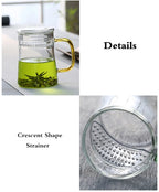Heat-Resistant Glass Teacup with Filter