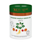 M21 Luxury Tea canister for Ginseng Maple Green Tea on a white background