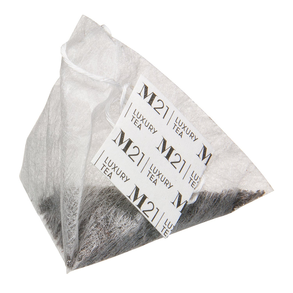 M21 luxury tea bag on a white background