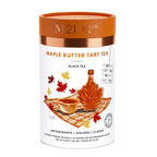 M21 Luxury Tea Maple Butter Tart tea packaging on a light beige background