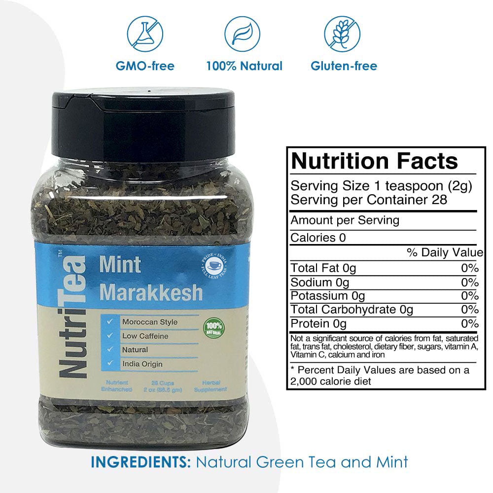 NUTRITEA Natural Herbal Health Loose Leaf Tea Jars