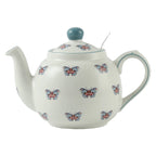London Pottery 600ML butterfly Animal ceramic tetra tea pot infuser kettle tea maker
