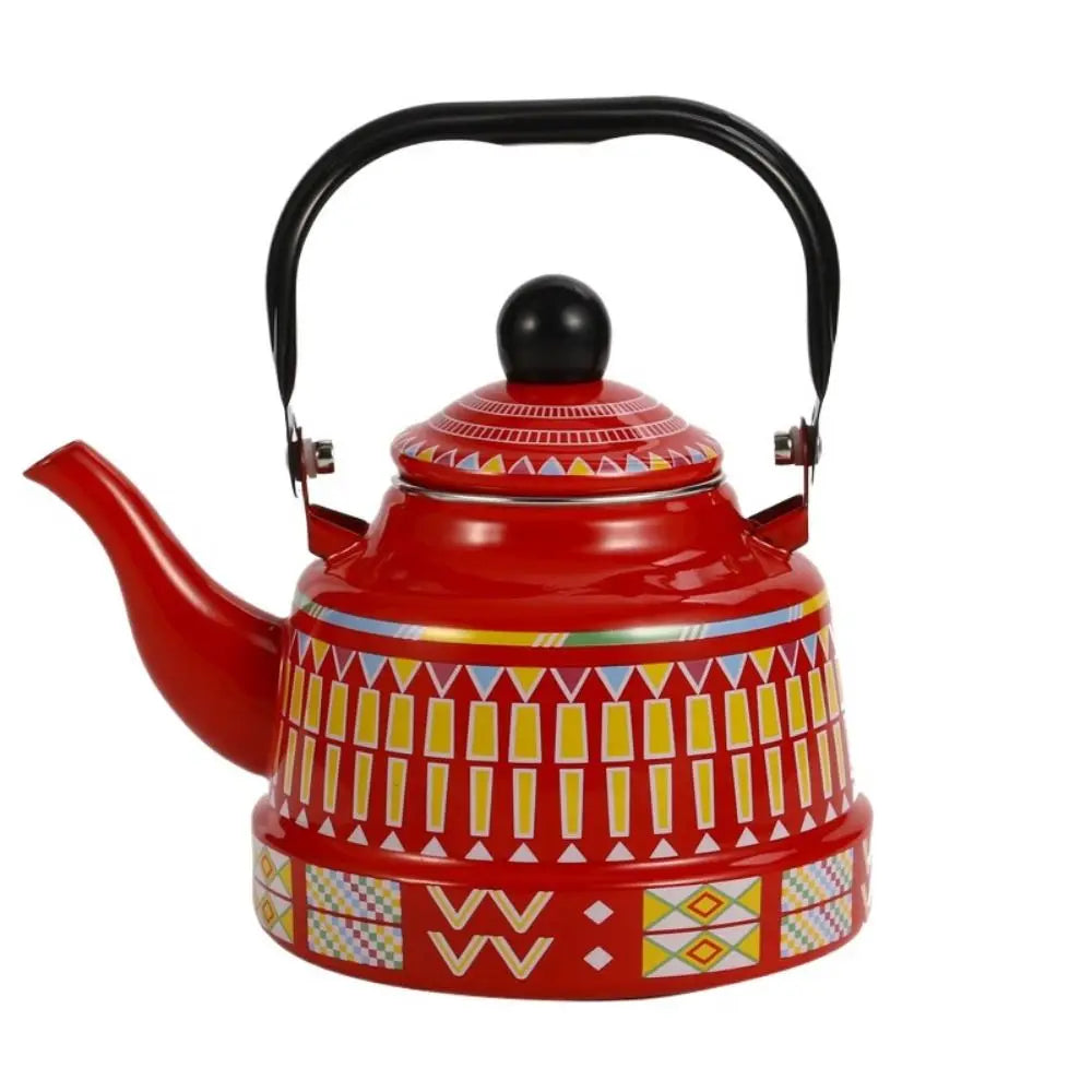 Teakettle Enamel Enamel Tea Kettle European Style 2.5L Tea Pot No Whistling