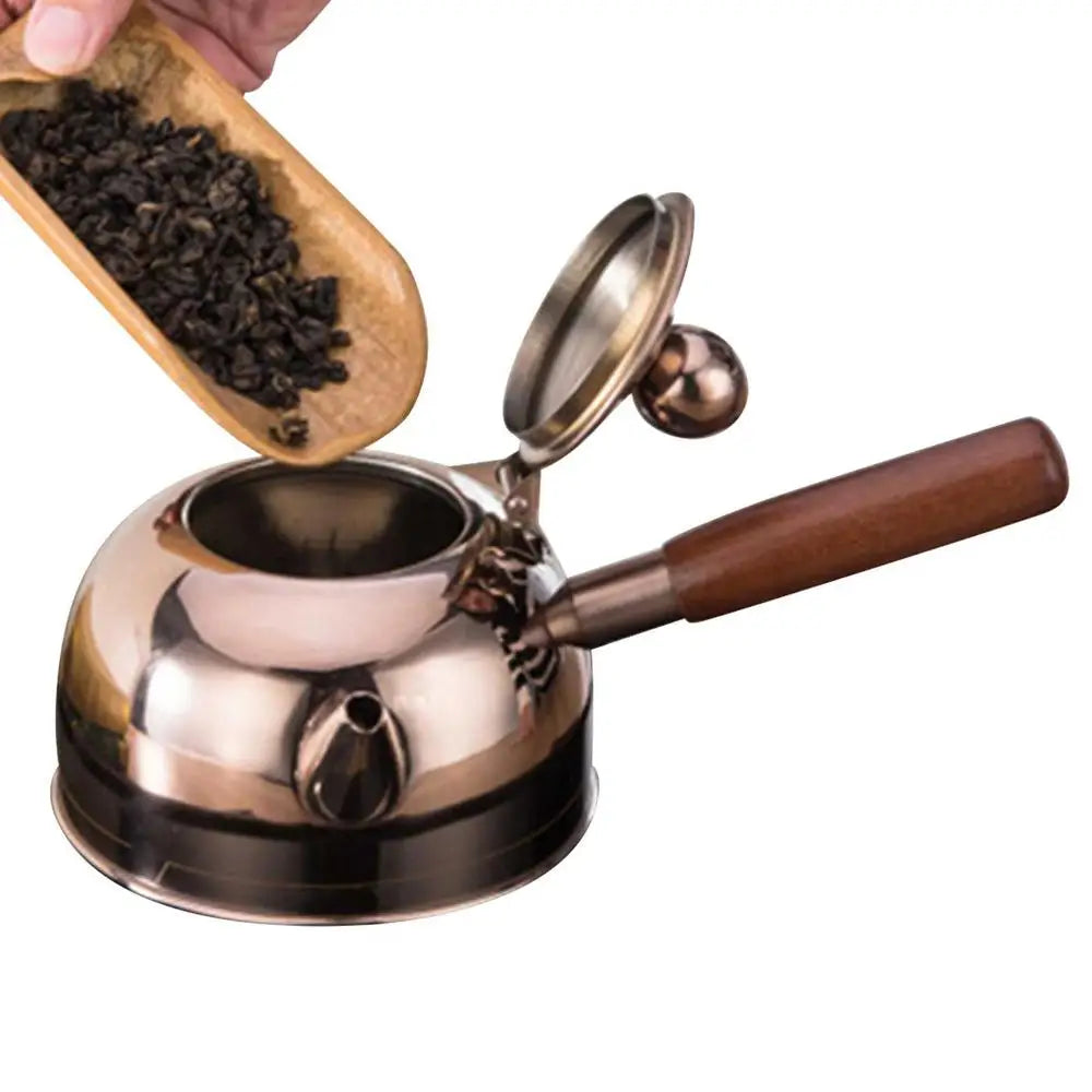 Stainless Steel Gongfu Tea Kettle With Induction Cooker Flat Bottom Pot