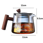 Hot Heat Resistant Glass Teapot With Stainless Steel Infuser