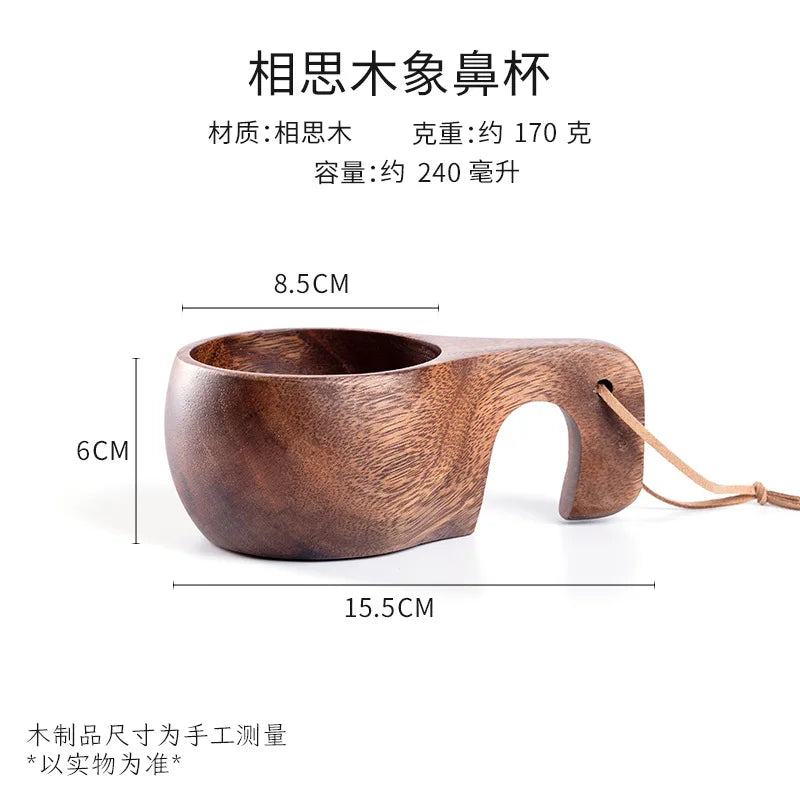 Home Wooden Craft Handmade Tea Milk Wooden Mug Coffee Mug