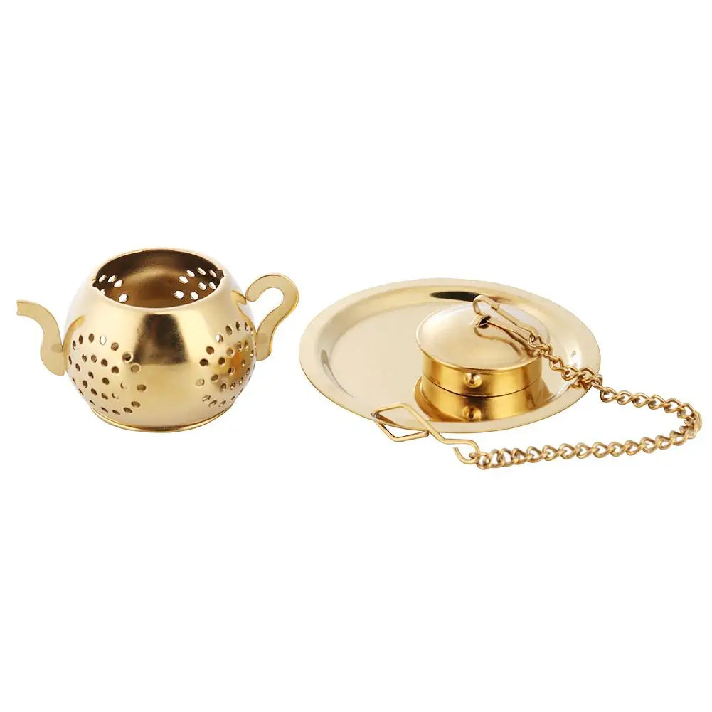 Gold Stainless Steel Tea Infuser Cup