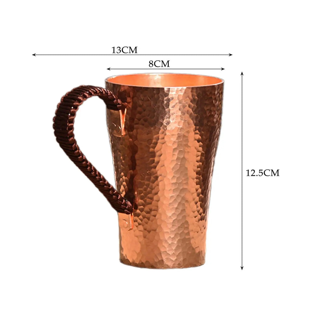 Copper Coffee Mug Handmade Pure Copper Cup Sturdy Easy Clean  400ml