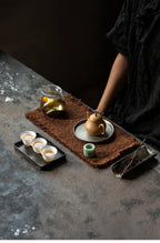 Tea mat, pure handmade table runner, pure cotton, thick coarse dry soaking