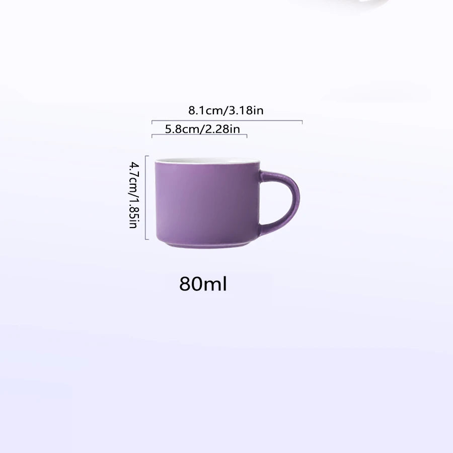 Small Ceramic Coffee Mug Set of 5, Milk and Tea Set , 2.7oz Mug for Tea