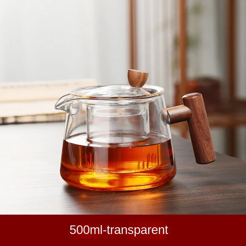 Hot Heat Resistant Glass Teapot With Stainless Steel Infuser