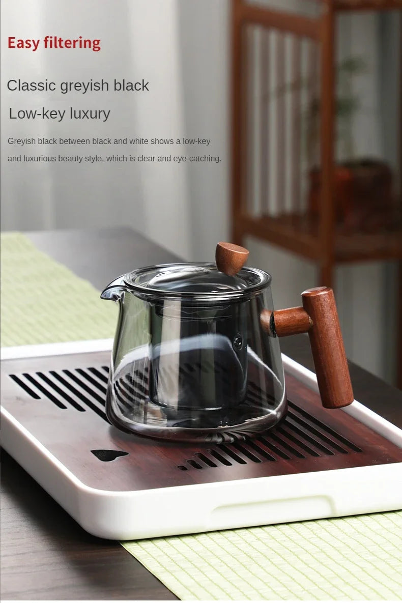 Hot Heat Resistant Glass Teapot With Stainless Steel Infuser