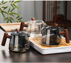 Hot Heat Resistant Glass Teapot With Stainless Steel Infuser
