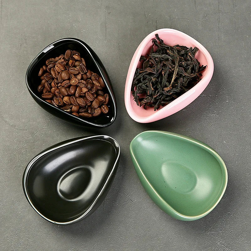 Coffee Beans Dosing Cup Trays Pottery Tea Vessel Ceramic Scoop