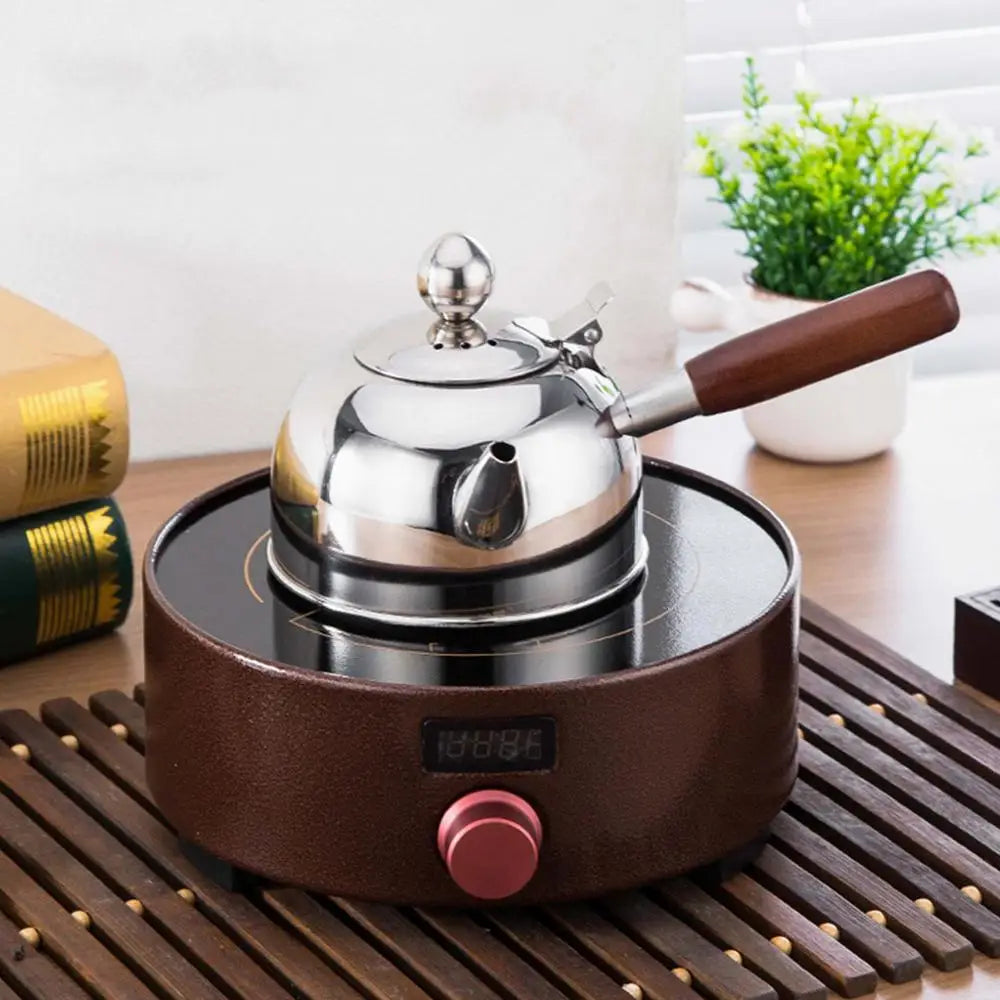 Stainless Steel Gongfu Tea Kettle With Induction Cooker Flat Bottom Pot