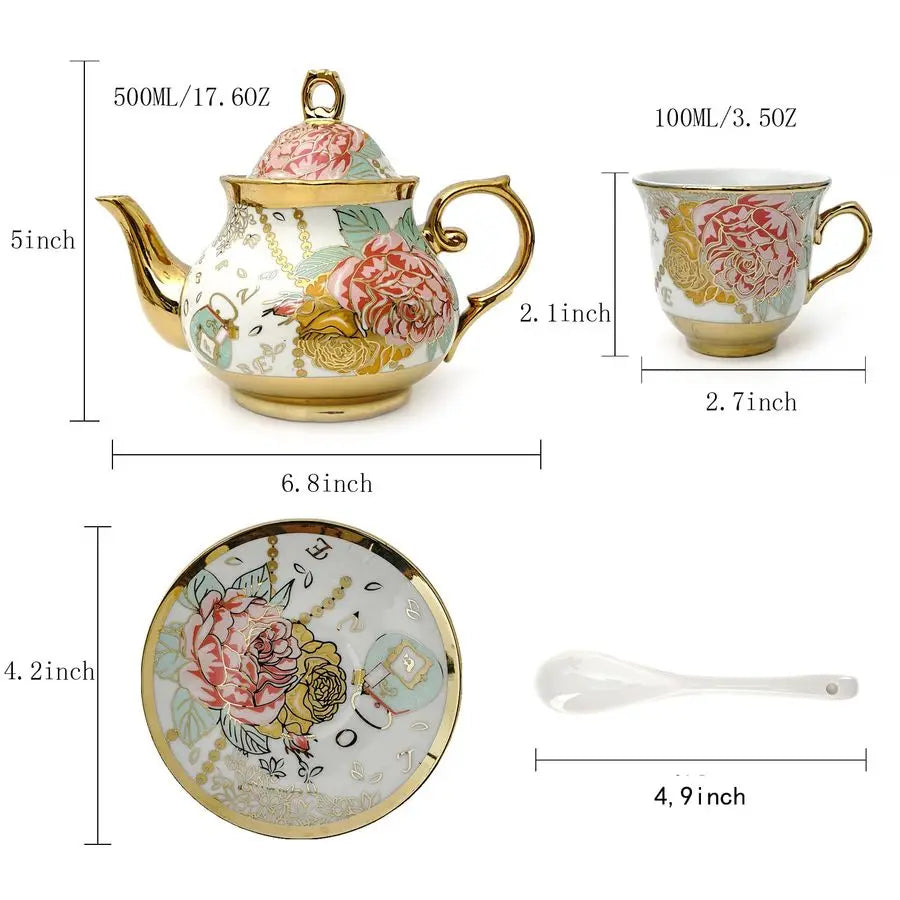European Vintage Ceramic Tea Set