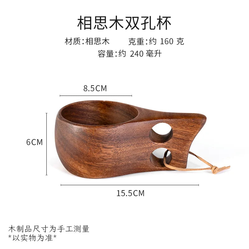 Home Wooden Craft Handmade Tea Milk Wooden Mug Coffee Mug
