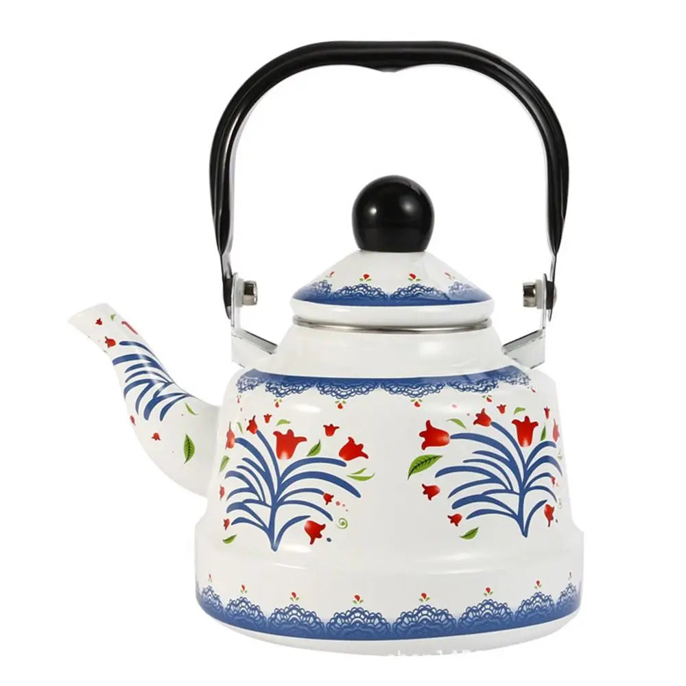 Teakettle Enamel Enamel Tea Kettle European Style 2.5L Tea Pot No Whistling