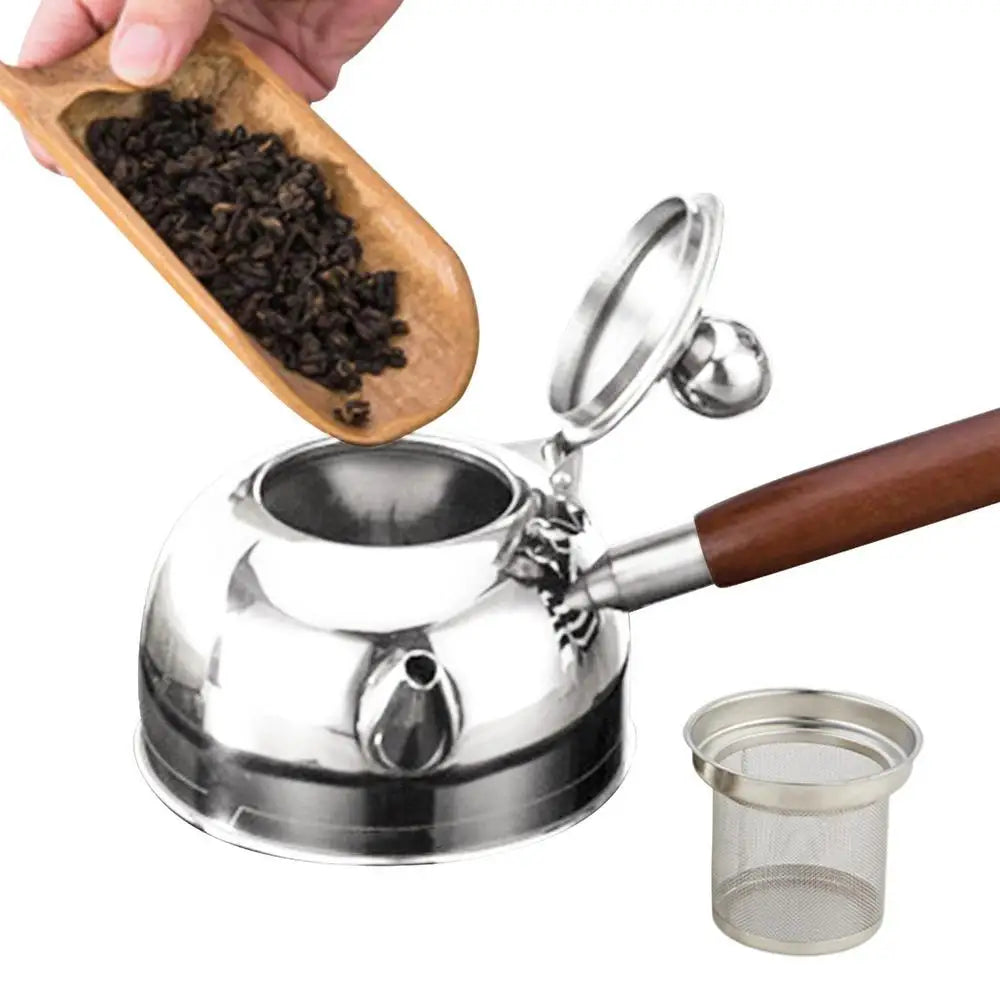 Stainless Steel Gongfu Tea Kettle With Induction Cooker Flat Bottom Pot