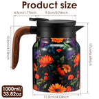 800/1000 ML Thermal Teapot Stainless Steel Insulated Tea Pot with Infuser