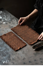 Tea mat, pure handmade table runner, pure cotton, thick coarse dry soaking