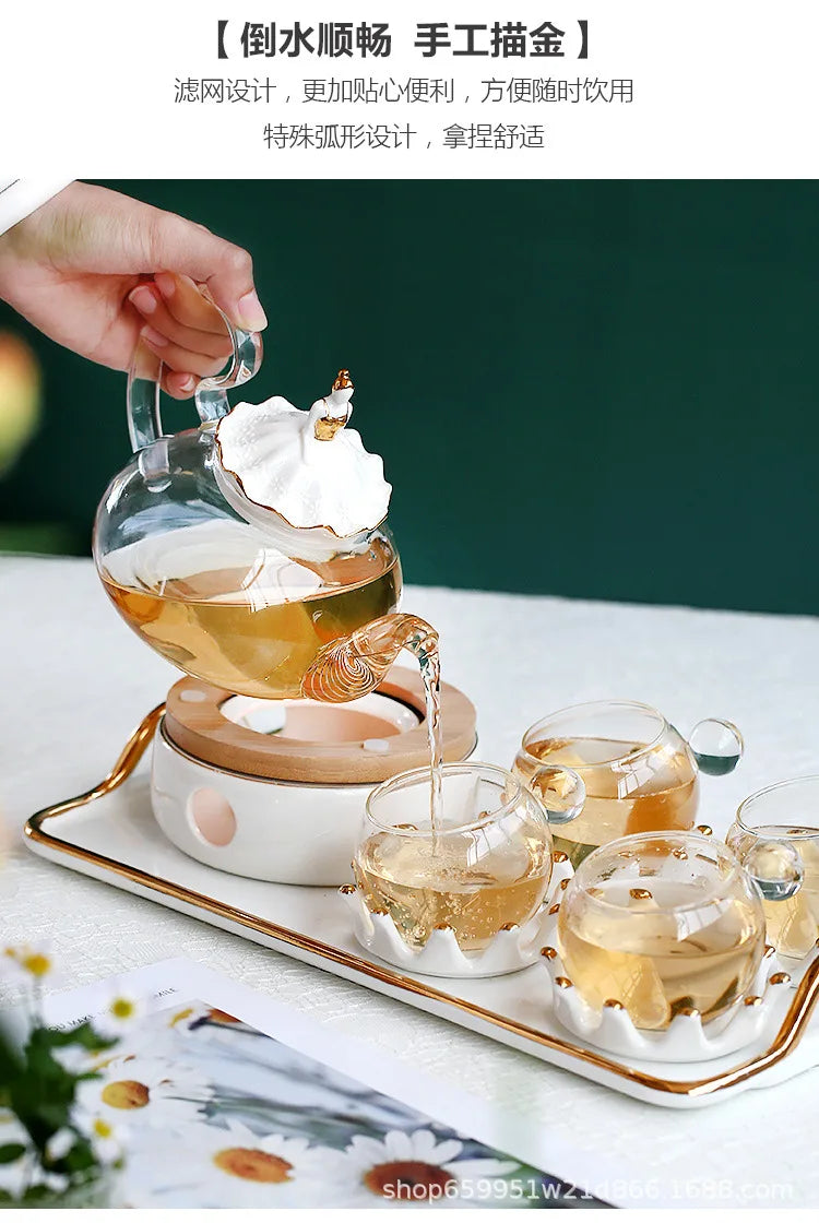 Nordic Afternoon Tea Set Flower Tea Cup Set