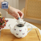 London Pottery 600ML butterfly Animal ceramic tetra tea pot infuser kettle tea maker