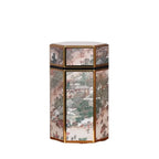 Hexagonal Tea Box Tinplate Tea Storage Tank Small Portable Sealed