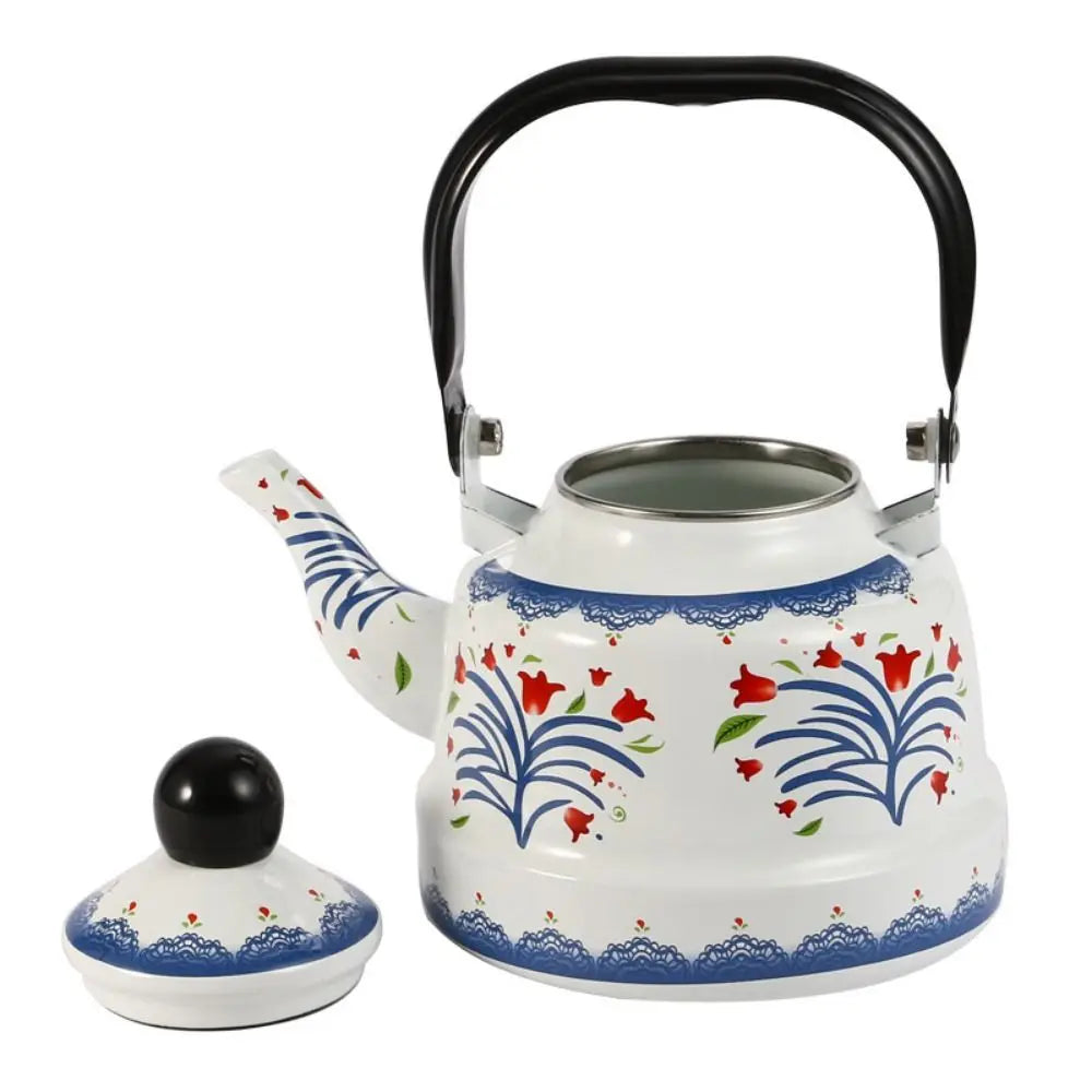 Teakettle Enamel Enamel Tea Kettle European Style 2.5L Tea Pot No Whistling