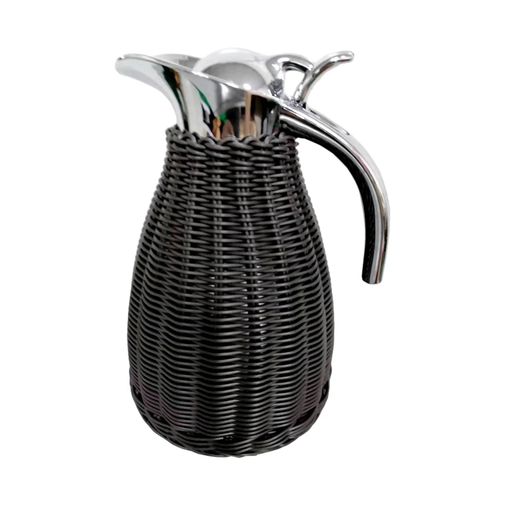 Serve Tea In Style Elegant Rattan Thermos Tea Carafe