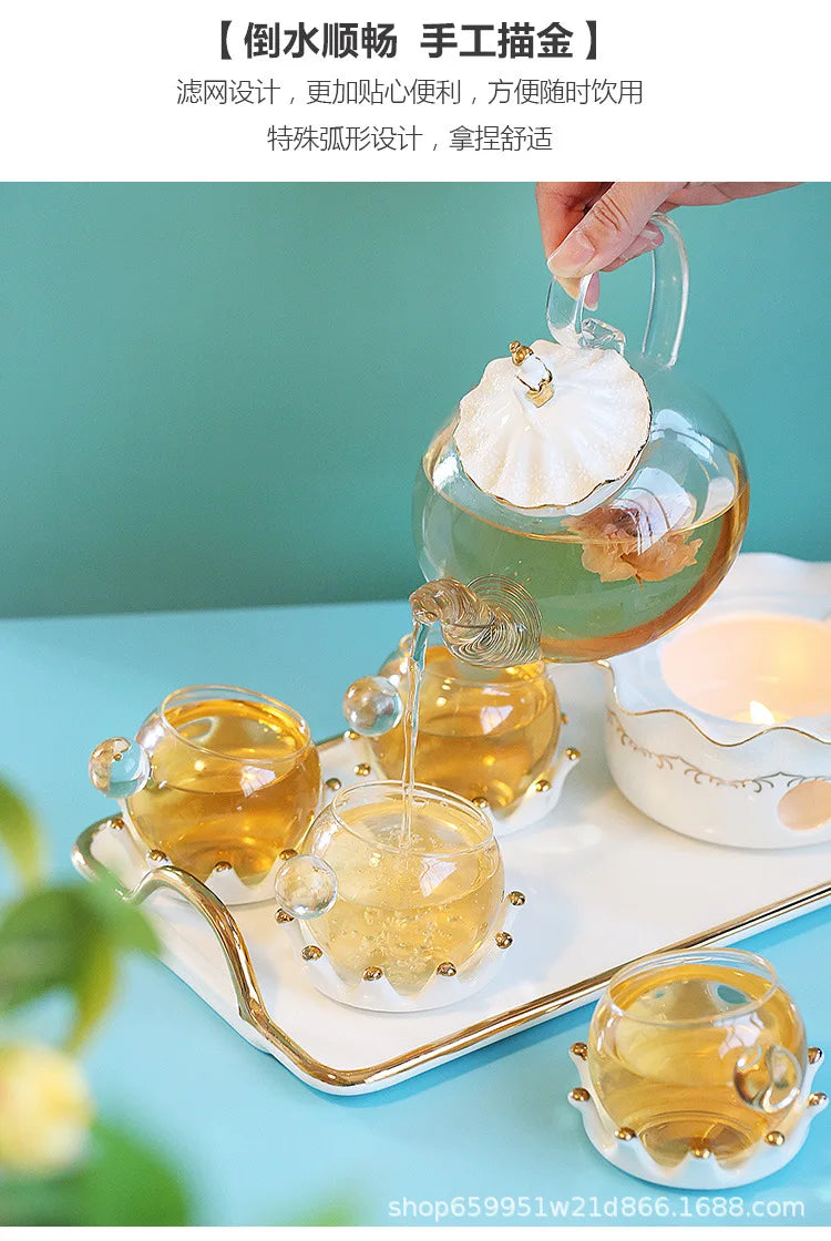 Nordic Afternoon Tea Set Flower Tea Cup Set