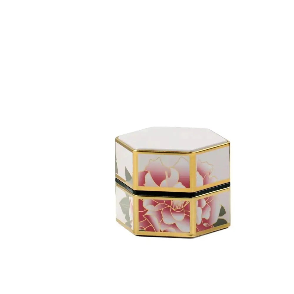 Hexagonal Tea Box Tinplate Tea Storage Tank Small Portable Sealed