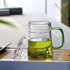 Heat-Resistant Glass Teacup with Filter