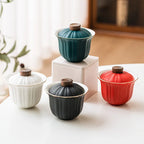 Glass Ceramic Travel Tea Set Portable Outdoor Teas  One Pot Two Cups Teas