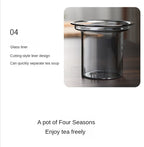 Hot Heat Resistant Glass Teapot With Stainless Steel Infuser