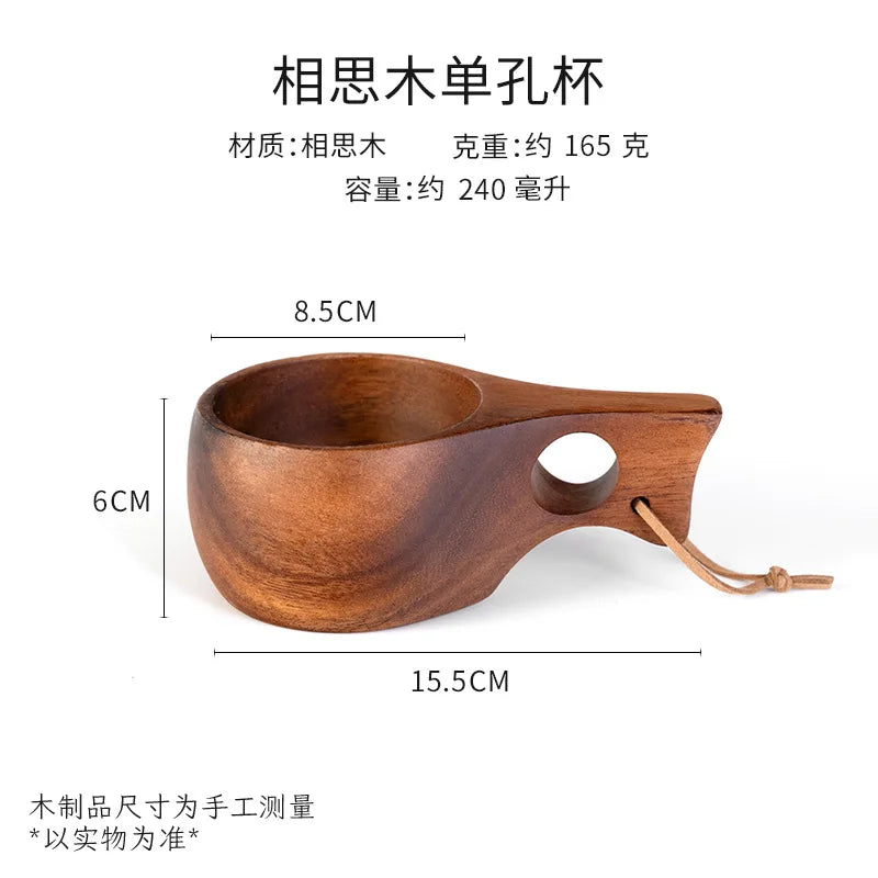 Home Wooden Craft Handmade Tea Milk Wooden Mug Coffee Mug