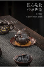 Purple Pottery Teapot Vintage Tea Infuser Pot Tea Soaking Kettle With Strainer Set