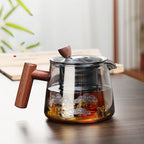 Hot Heat Resistant Glass Teapot With Stainless Steel Infuser