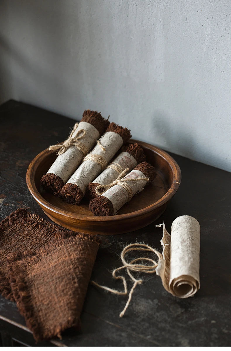 Tea mat, pure handmade table runner, pure cotton, thick coarse dry soaking