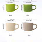 Small Ceramic Coffee Mug Set of 5, Milk and Tea Set , 2.7oz Mug for Tea