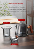 Hot Heat Resistant Glass Teapot With Stainless Steel Infuser