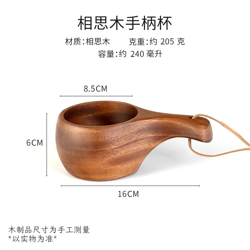 Home Wooden Craft Handmade Tea Milk Wooden Mug Coffee Mug