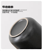Tea Separation Mug Ceramic Frosted Tea Cup  Wooden Handle Mug With Lid Filtration