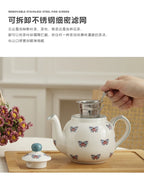 London Pottery 600ML butterfly Animal ceramic tetra tea pot infuser kettle tea maker